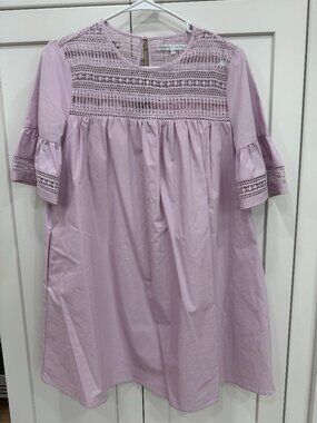 English Factory | Dresses | English Factory Womens Babydoll Dress Sz L Blue  | Poshmark
